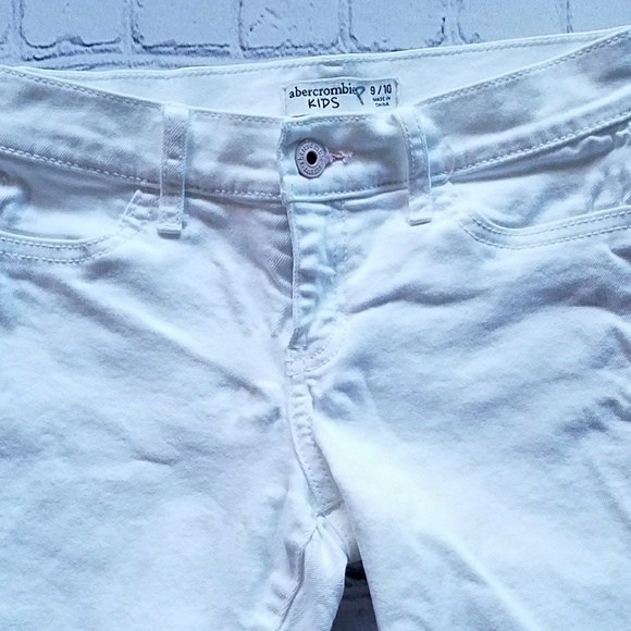 Abercrombie Kids White Pink Shorts Sz Girls 9-10 - Picture 4 of 8